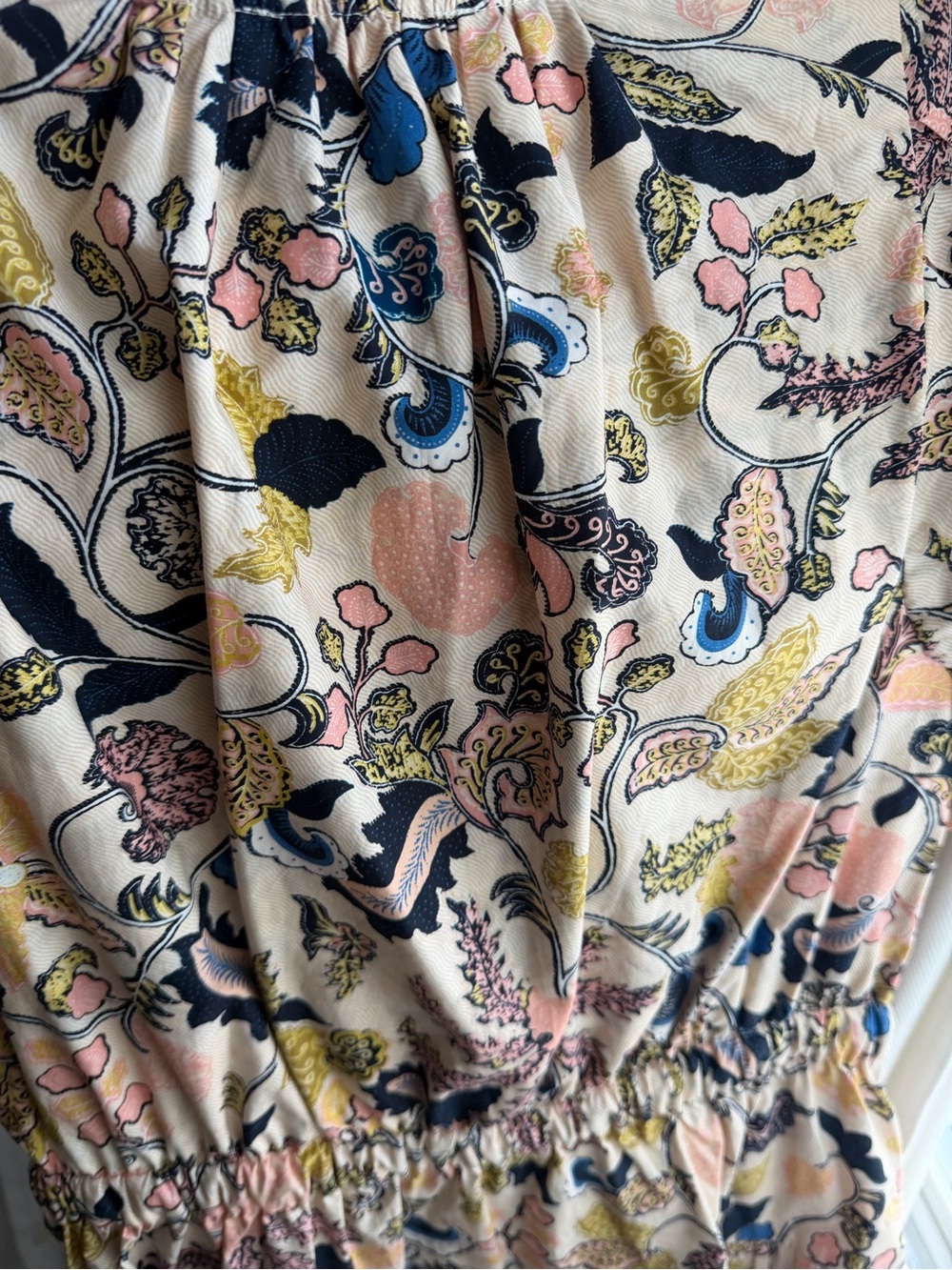 NWT Size 4 Ulla Johnson Pink Paisley Mini Dress with Navy & Mustard Accents - Picture 6 of 8